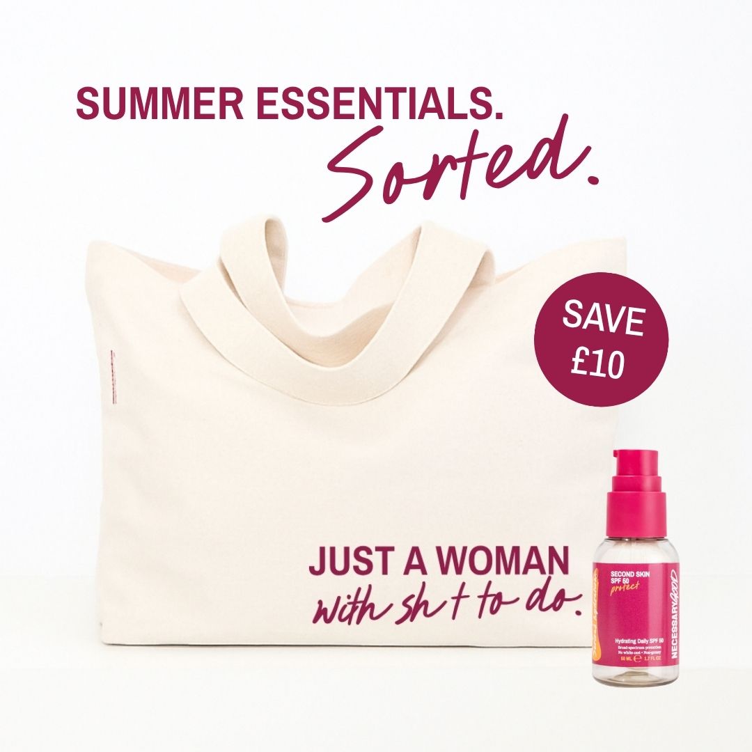 Summer essentials. Second Skin SPF & tote bag