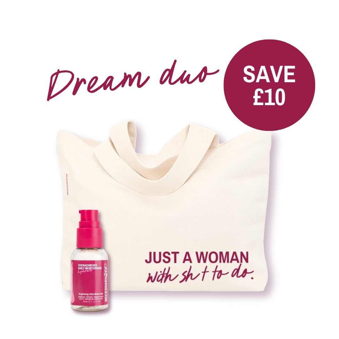 Overachiever Daily Moisturiser & tote bundle
